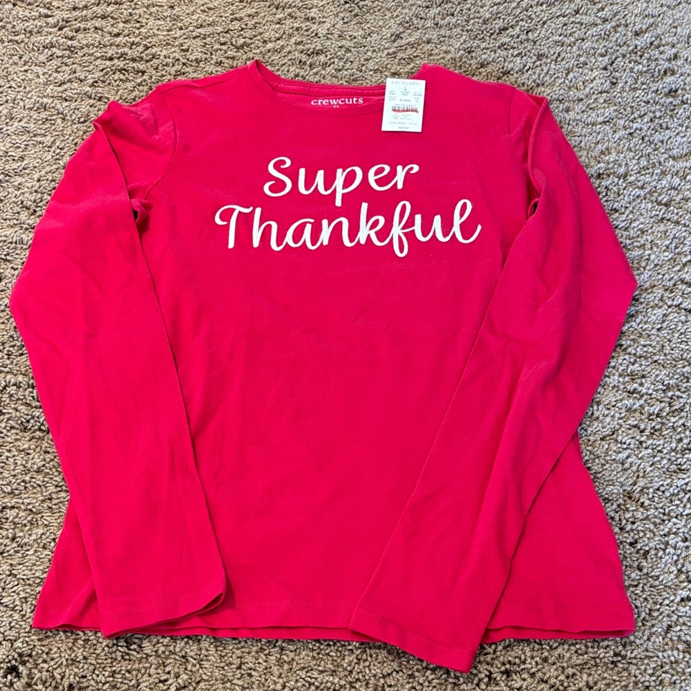 NWT Crewcuts Super Thankful Tee